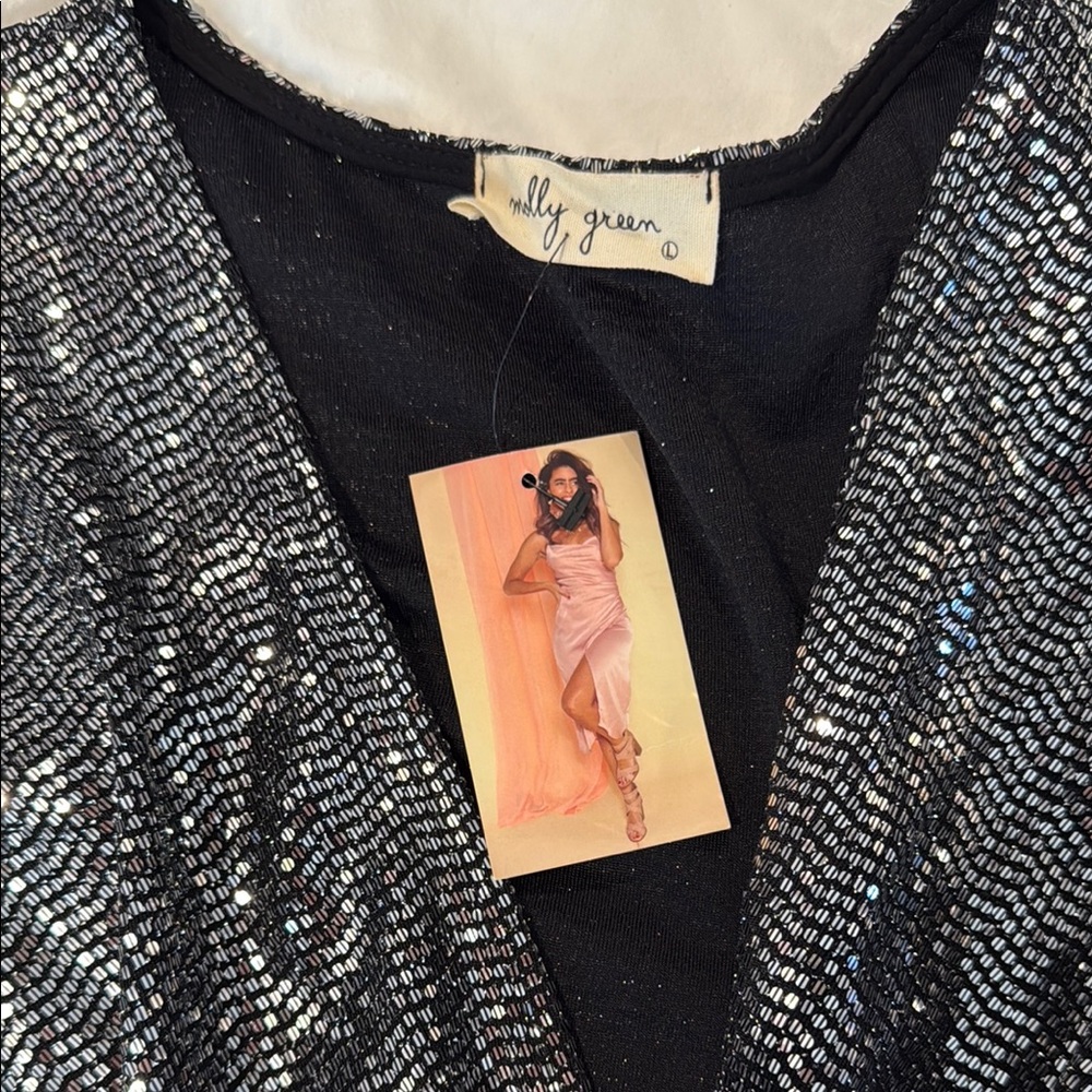 Silver Sequin Romper - Picture 4 of 5